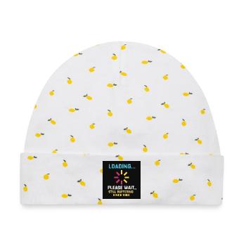 Ladezeichen Humor Motiv - Baby Premium Organic Mütze - Weiß/Zitronengelb - Vorne
