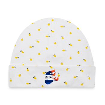 Flagge von Honduras - Honduras - Ninja - Baby Premium Organic Mütze - Weiß/Zitronengelb - Vorne