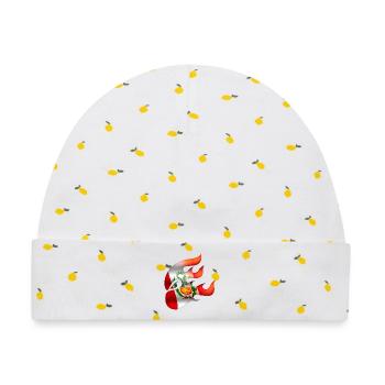 Flagge von Peru - Peru - Ninja - Baby Premium Organic Mütze - Weiß/Zitronengelb - Vorne