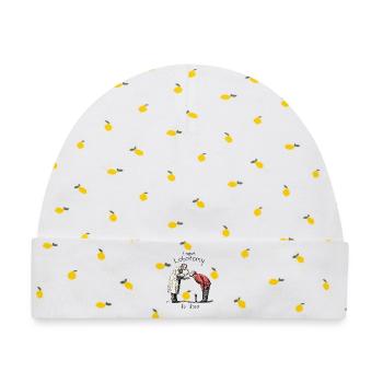 I support Lobotomy - Baby Premium Organic Mütze - Weiß/Zitronengelb - Vorne