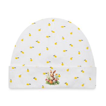 Osterhase - Baby Premium Organic Mütze - Weiß/Zitronengelb - Vorne