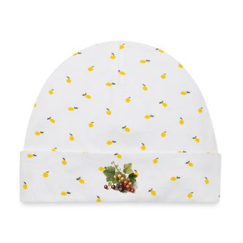Johannisbeeren - Baby Premium Organic Mütze - Weiß/Zitronengelb - Vorne