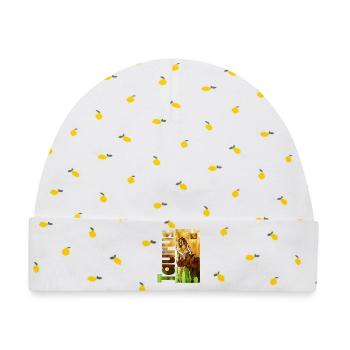 Sternzeichen Stier  - Baby Premium Organic Mütze - Weiß/Zitronengelb - Vorne