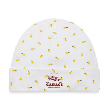 Custom Oldtimer – Garage Los Angeles - Baby Premium Organic Mütze - Weiß/Zitronengelb - Vorne