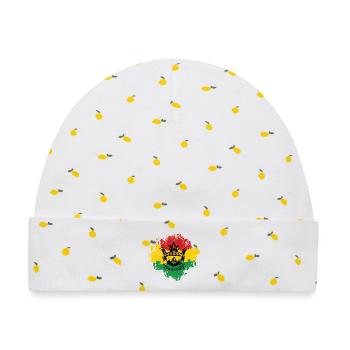 Zimbabwe Emblem Reggaeflagge - Baby Premium Organic Mütze - Weiß/Zitronengelb - Vorne
