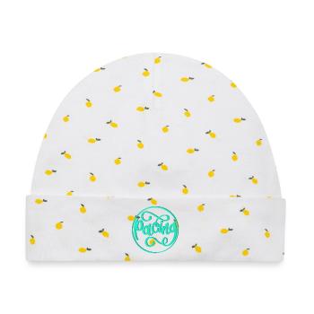 Pacing - Baby Premium Organic Mütze - Weiß/Zitronengelb - Vorne