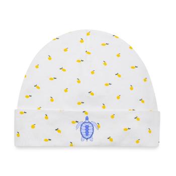 TURTLE - Baby Premium Organic Mütze - Weiß/Zitronengelb - Vorne
