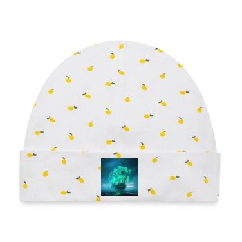 Geisterschiff Neongrün im Nebel - Baby Premium Organic Mütze - Weiß/Zitronengelb - Vorne