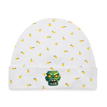 Zombie für Halloween Party - Baby Premium Organic Mütze - Weiß/Zitronengelb - Vorne