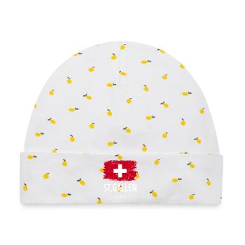 St. Gallen - Baby Premium Organic Mütze - Weiß/Zitronengelb - Vorne