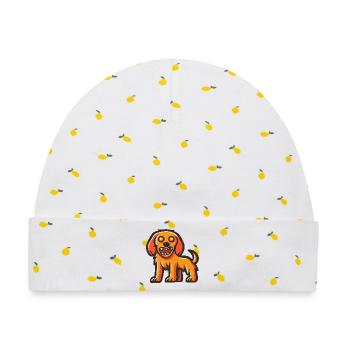 Golden Retriever Hund Halloween Lustig - Baby Premium Organic Mütze - Weiß/Zitronengelb - Vorne