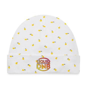 Flüssiges DNB-Neon-Logo - Baby Premium Organic Mütze - Weiß/Zitronengelb - Vorne
