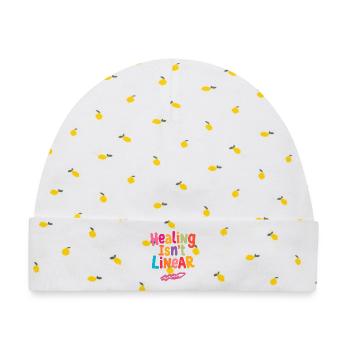Heilung ist nicht linear Positives Shirt - Baby Premium Organic Mütze - Weiß/Zitronengelb - Vorne