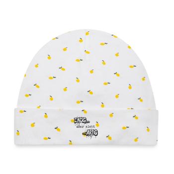 Einzig aber nicht artig einzigartig Shirt - Baby Premium Organic Mütze - Weiß/Zitronengelb - Vorne