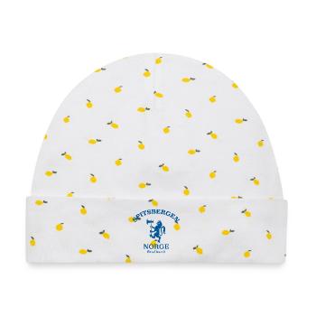 Spitsbergen Norge Norway Norwegen - Baby Premium Organic Mütze - Weiß/Zitronengelb - Vorne