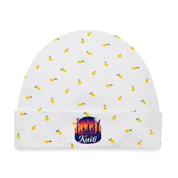 Kiew Kyjiw Hauptstadt Ukraine Geschenk - Baby Premium Organic Mütze - Weiß/Zitronengelb - Vorne