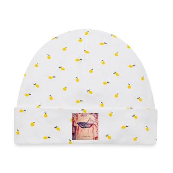 Bhuddas Cave - Baby Premium Organic Mütze - Weiß/Zitronengelb - Vorne