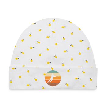 Tennis - Baby Premium Organic Mütze - Weiß/Zitronengelb - Vorne