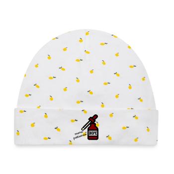 Hoffnung Geduld - Baby Premium Organic Mütze - Weiß/Zitronengelb - Vorne