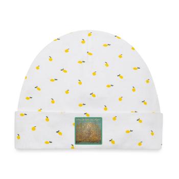 Wo die Birken flüstern - Baby Premium Organic Mütze - Weiß/Zitronengelb - Vorne