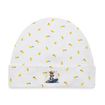 Höllischer Designer am Laptop - Baby Premium Organic Mütze - Weiß/Zitronengelb - Vorne