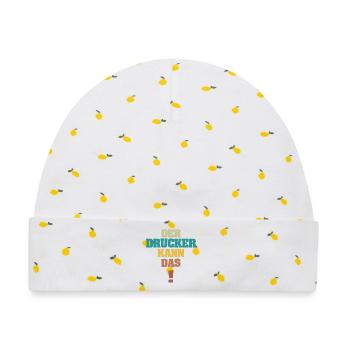 Drucker - Baby Premium Organic Mütze - Weiß/Zitronengelb - Vorne