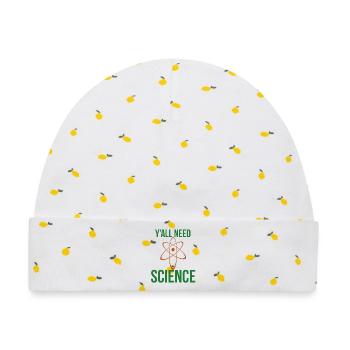 Ihr braucht ein wissenschaftliches Grafik-T-Shirt - Baby Premium Organic Mütze - Weiß/Zitronengelb - Vorne