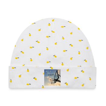 Sky Is The Limit Hoops - Baby Premium Organic Mütze - Weiß/Zitronengelb - Vorne