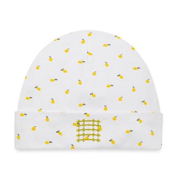 Napoleon Design - Baby Premium Organic Mütze - Weiß/Zitronengelb - Vorne
