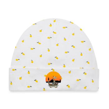 Venezia Fishing - Baby Premium Organic Mütze - Weiß/Zitronengelb - Vorne