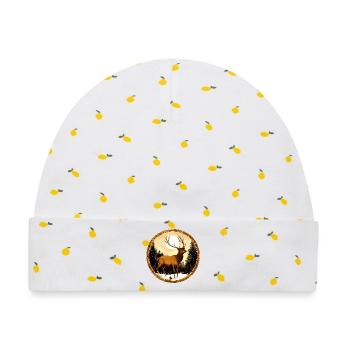Hirsche Style - Baby Premium Organic Mütze - Weiß/Zitronengelb - Vorne
