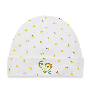 yoga-design_15 - Baby Premium Organic Mütze - Weiß/Zitronengelb - Vorne