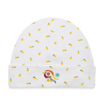 yoga-design_45 - Baby Premium Organic Mütze - Weiß/Zitronengelb - Vorne