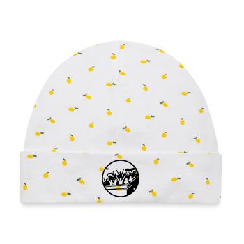 Fans Stadion Silhouette - Baby Premium Organic Mütze - Weiß/Zitronengelb - Vorne
