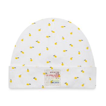 Er ist auferstanden - Baby Premium Organic Mütze - Weiß/Zitronengelb - Vorne