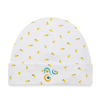 yoga-design_10 - Baby Premium Organic Mütze - Weiß/Zitronengelb - Vorne