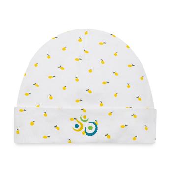 yoga-design_8 - Baby Premium Organic Mütze - Weiß/Zitronengelb - Vorne