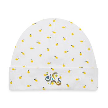 yoga-design_17 - Baby Premium Organic Mütze - Weiß/Zitronengelb - Vorne