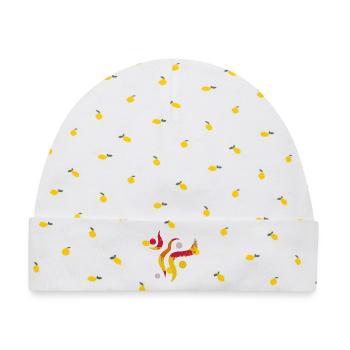 yoga-design_21 - Baby Premium Organic Mütze - Weiß/Zitronengelb - Vorne