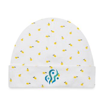 yoga-design_36 - Baby Premium Organic Mütze - Weiß/Zitronengelb - Vorne