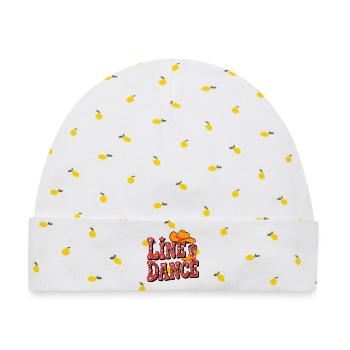 Line Dance Western Flair - Baby Premium Organic Mütze - Weiß/Zitronengelb - Vorne
