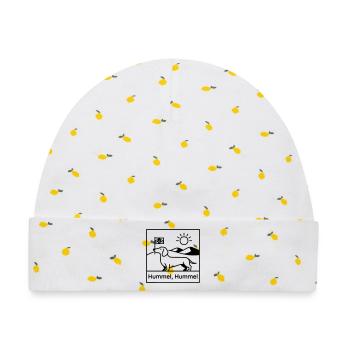 dackel hummel hummel - Baby Premium Organic Mütze - Weiß/Zitronengelb - Vorne