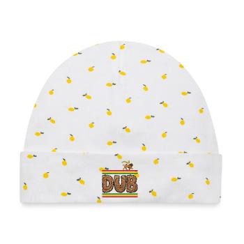 Dub Holz Reggae - Baby Premium Organic Mütze - Weiß/Zitronengelb - Vorne