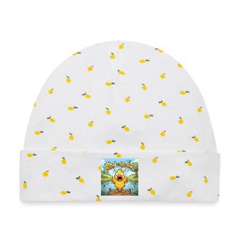 What the Quack!? - Baby Premium Organic Mütze - Weiß/Zitronengelb - Vorne