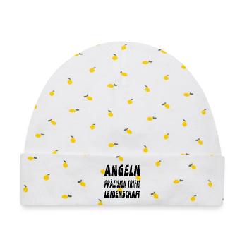 Angeln - Baby Premium Organic Mütze - Weiß/Zitronengelb - Vorne