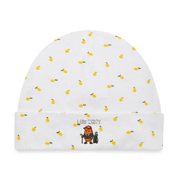 Aber warum Golf-Maskottchen - Baby Premium Organic Mütze - Weiß/Zitronengelb - Vorne