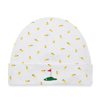 Golf Green - Baby Premium Organic Mütze - Weiß/Zitronengelb - Vorne