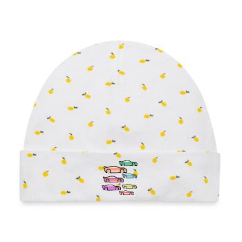 Autos - Baby Premium Organic Mütze - Weiß/Zitronengelb - Vorne
