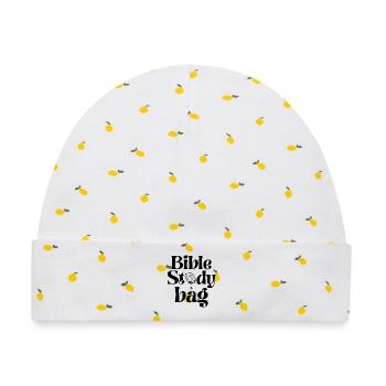 Bible Study bag Bibelstunde Tasche Gott Glaube  - Baby Premium Organic Mütze - Weiß/Zitronengelb - Vorne