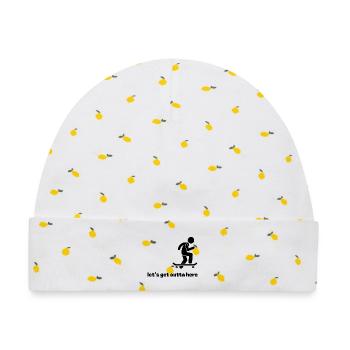 Skater, lass uns hier verschwinden. - Baby Premium Organic Mütze - Weiß/Zitronengelb - Vorne